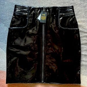 NWT MAJE Vinyl Leather Skirt